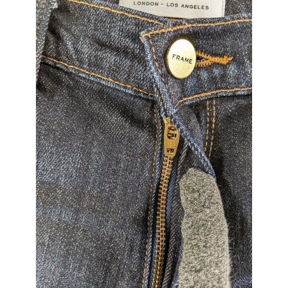 Frame Denim Jeans Womens 27 Ali High Rise Skinny Blue Destroyed Kingland Rip - Picture 15 of 16
